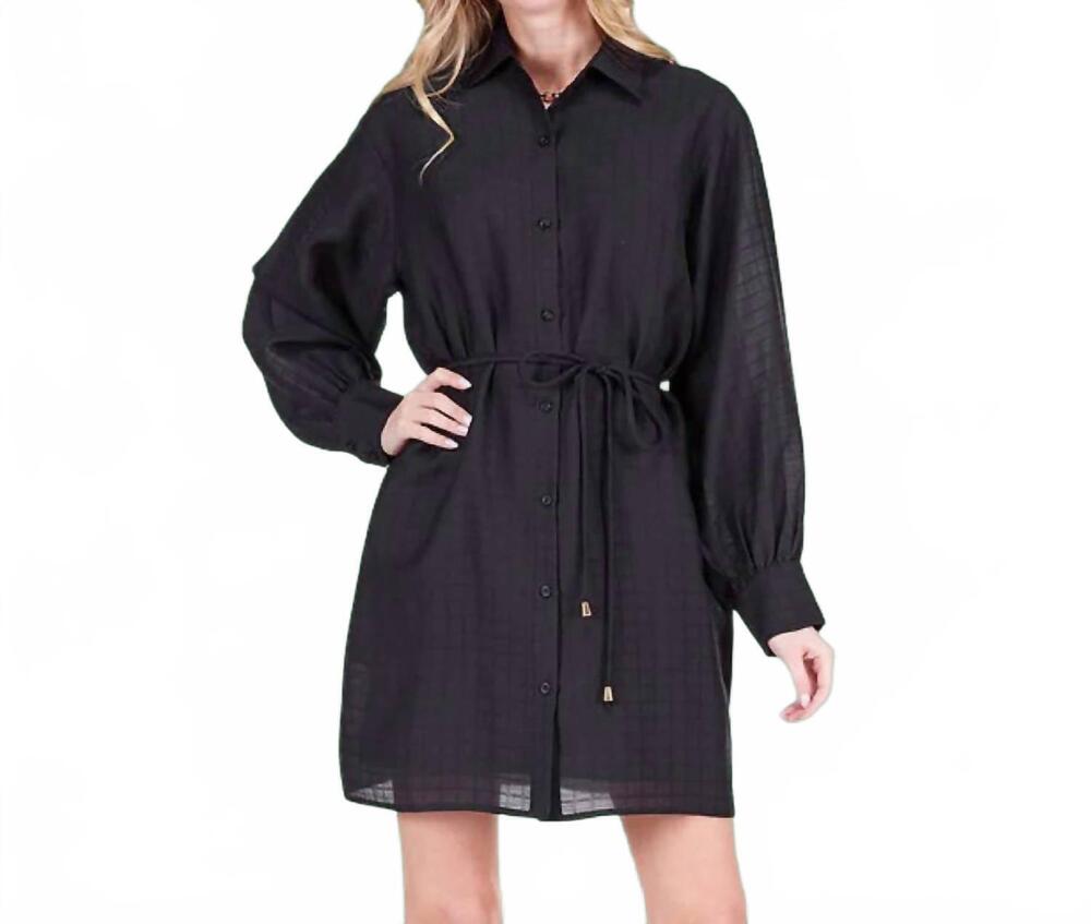 NEW JOY JOY the iconic shirt dress in noir
